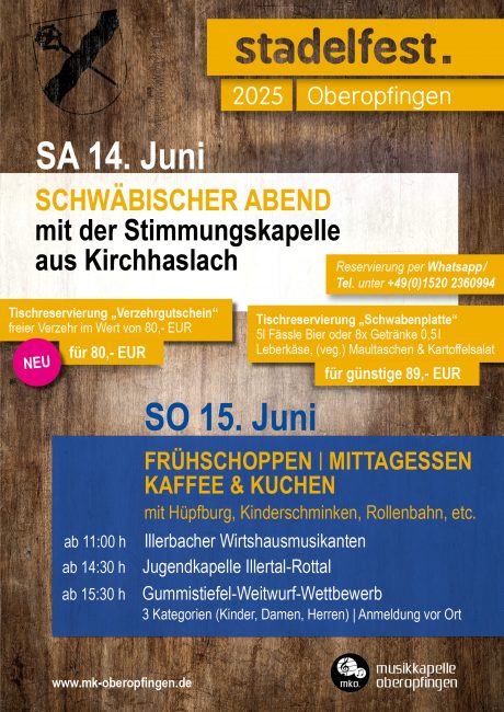 Stadelfest Oberopfingen Flyer